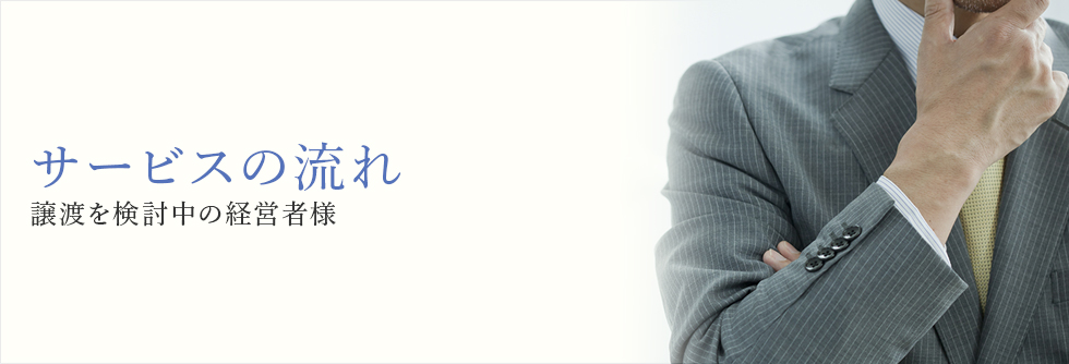 サービスの流れ　譲渡を検討中の経営者様
